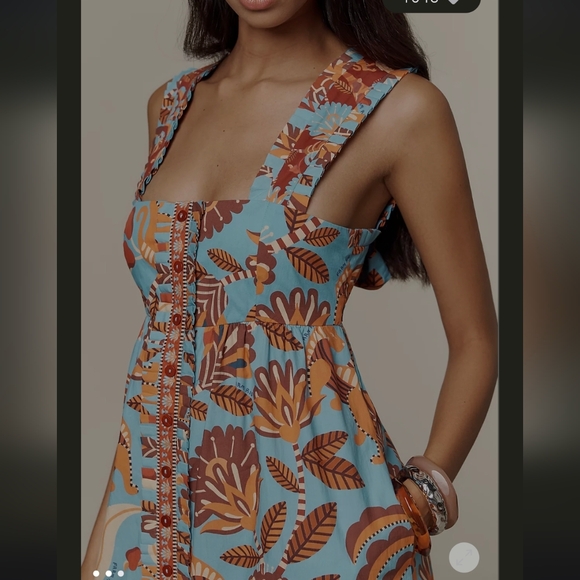 Farm Rio Square Neck Mididress - Picture 2 of 4